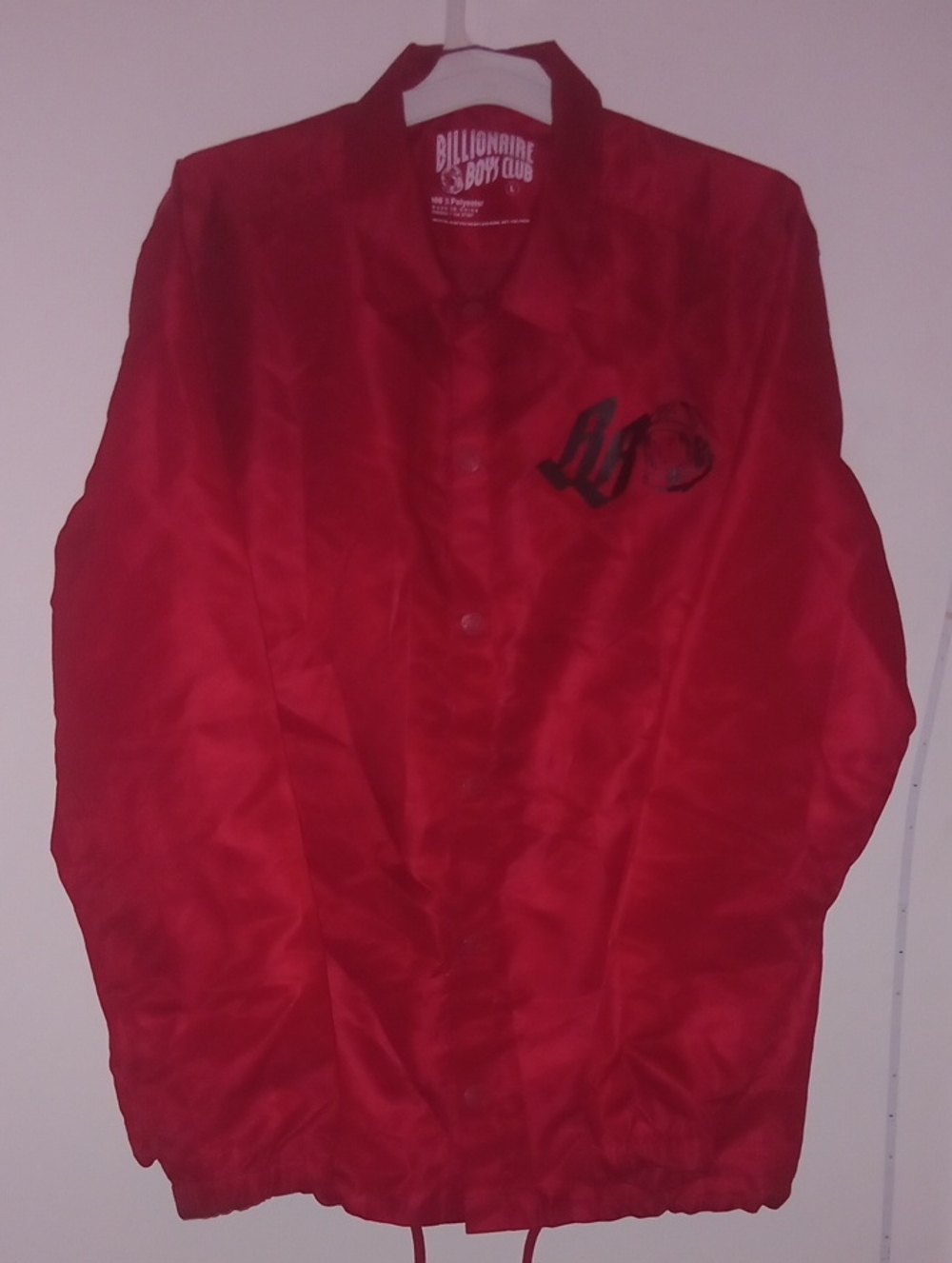 Billionaire Boys Club Rare Red Men's Snap-Front Coach Jacket